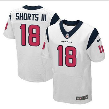 Nee Houston Texans #18 Cecil Shorts III White Men's Stitched NFL Elite Jersey Nee Houston Texans #18 Cecil Shorts III White Men's Stitched NFL Elite Jersey