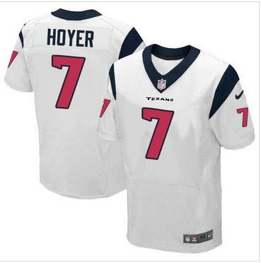 New Houston Texans #7 Brian Hoyer White Men's Stitched NFL Elite Jersey