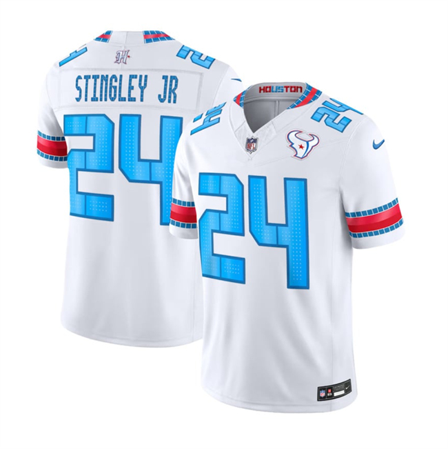 Men's Houston Texans #24 Derek Stingley Jr. White 2026 F.U.S.E. 'HOUSTON US' Rivalries Collection Limited Stitched Football Jersey