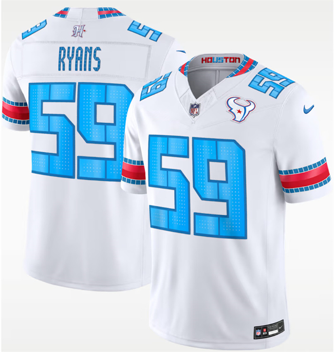 Men's Houston Texans #59 DeMeco Ryans White 2026 F.U.S.E. 'HOUSTON US' Rivalries Collection Limited Stitched Football Jersey