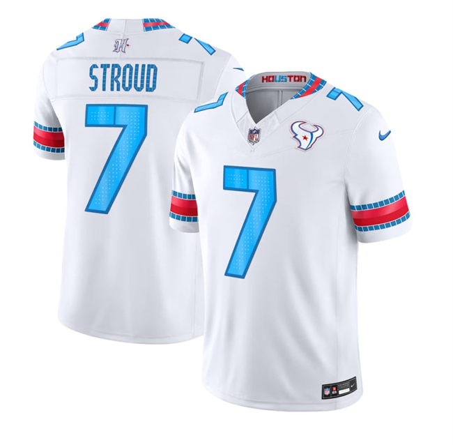 Men's Houston Texans #7 C.J. Stroud White 2026 F.U.S.E. 'HOUSTON US' Rivalries Collection Limited Stitched Football Jersey