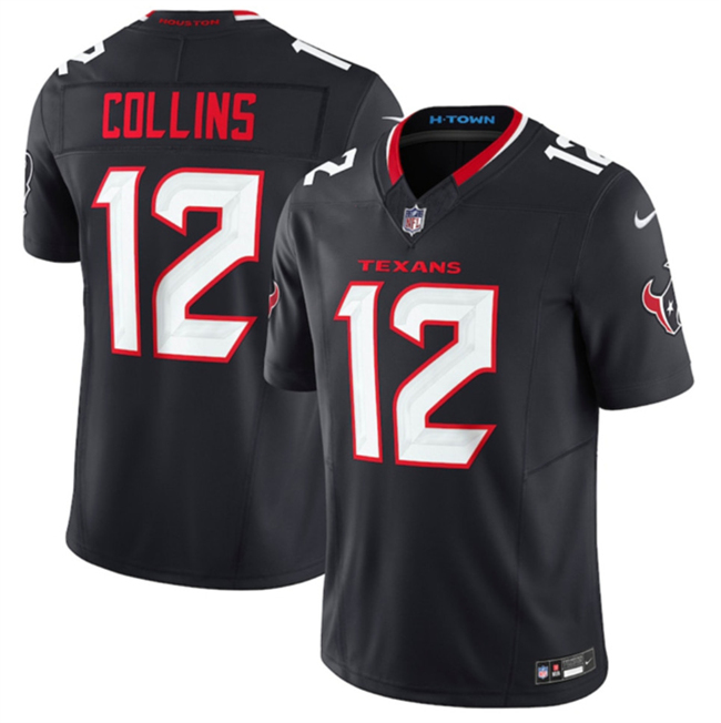 Men's Houston Texans #12 Nico Collins Navy 2nd Alternate 2026 F.U.S.E. Vapor Limited Stitched Football Jersey Men's Houston Texans #12 Nico Collins Navy 2nd Alternate 2026 F.U.S.E. Vapor Limited Stitched Football Jersey