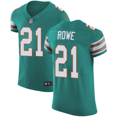 Nike Dolphins #21 Eric Rowe Aqua Green Alternate Men's Stitched NFL New Elite Jersey Nike Dolphins #21 Eric Rowe Aqua Green Alternate Men's Stitched NFL New Elite Jersey