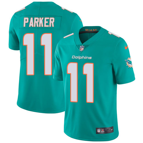 Nike Dolphins #11 DeVante Parker Aqua Green Team Color Men's Stitched NFL Vapor Untouchable Limited Jersey Nike Dolphins #11 DeVante Parker Aqua Green Team Color Men's Stitched NFL Vapor Untouchable Limited Jersey