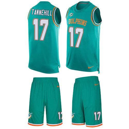 Nike Dolphins #17 Ryan Tannehill Aqua Green Team Color Men's Stitched NFL Limited Tank Top Suit Jersey Nike Dolphins #17 Ryan Tannehill Aqua Green Team Color Men's Stitched NFL Limited Tank Top Suit Jersey