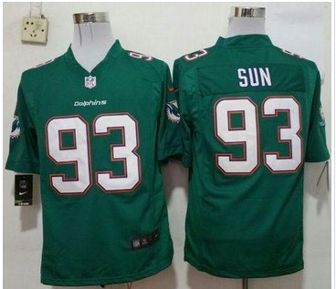 New Miami Dolphins #93 Ndamukong Suh Aqua Green Team Color Men's Stitched NFL Game Jersey