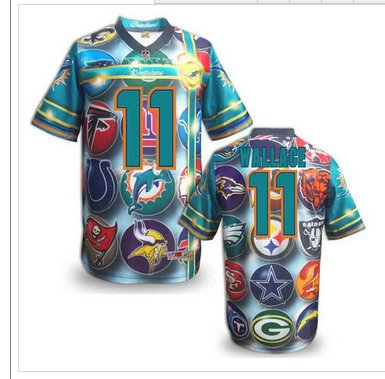Miami Dolphins #11 WALLACE Men's Stitched NFL Elite Fanatical Version Jersey (8)