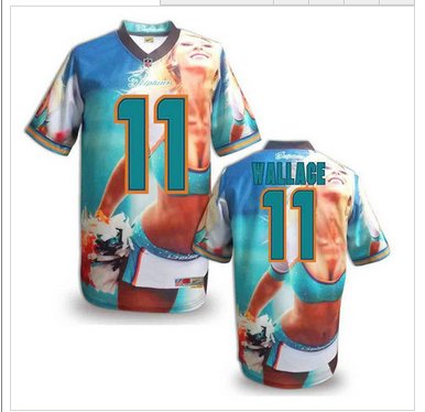 Miami Dolphins #11 WALLACE Men's Stitched NFL Elite Fanatical Version Jersey (6)