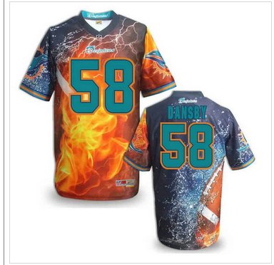 Miami Dolphins #22 BUSH Men's Stitched NFL Elite Fanatical Version Jersey (10)