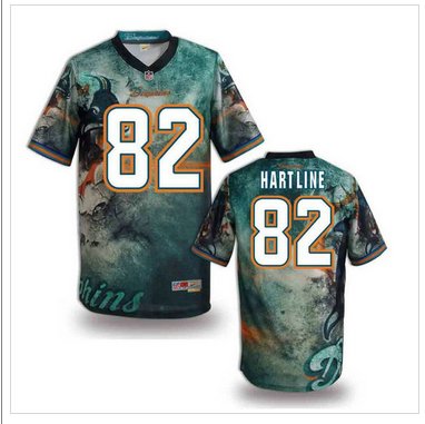 Miami Dolphins #82 HARTLINE Men's Stitched NFL Elite Fanatical Version Jersey (3) Miami Dolphins #82 HARTLINE Men's Stitched NFL Elite Fanatical Version Jersey (3)