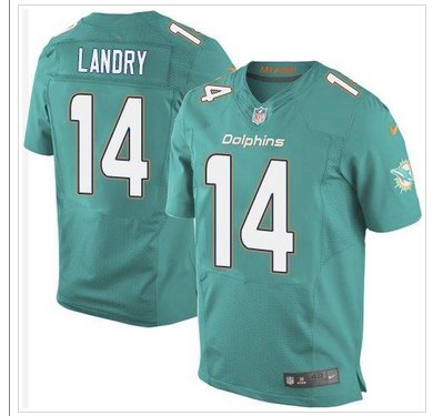 NEW Miami Dolphins #14 Jarvis Landry Aqua Green Team Color NFL New Elite Jersey