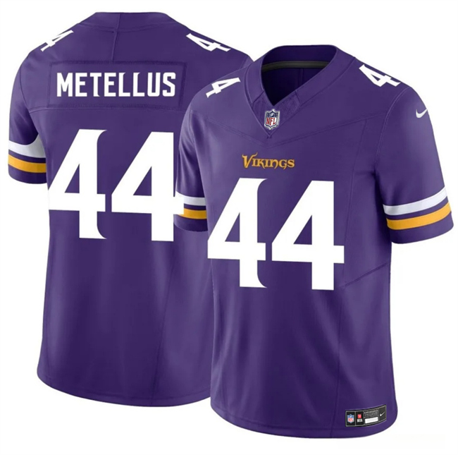 Men's Minnesota Vikings #44 Josh Metellus Purple 2025 F.U.S.E. Vapor Untouchable Limited Stitched Jersey Men's Minnesota Vikings #44 Josh Metellus Purple 2025 F.U.S.E. Vapor Untouchable Limited Stitched Jersey