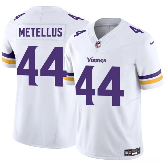 Men's Minnesota Vikings #44 Josh Metellus White 2025 F.U.S.E. Vapor Untouchable Limited Stitched Jersey Men's Minnesota Vikings #44 Josh Metellus White 2025 F.U.S.E. Vapor Untouchable Limited Stitched Jersey