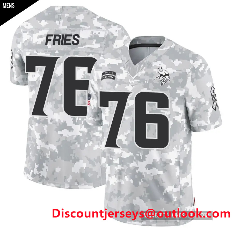 Men's Minnesota Vikings #76 Will Fries Arctic Camo Limited 2024 Salute to Service Jersey Men's Minnesota Vikings #76 Will Fries Arctic Camo Limited 2024 Salute to Service Jersey