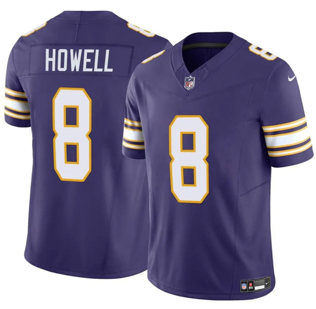 Men's Minnesota Vikings #8 Sam Howell Purple 2023 F.U.S.E. Throwback Vapor Untouchable Limited Stitched Jersey Men's Minnesota Vikings #8 Sam Howell Purple 2023 F.U.S.E. Throwback Vapor Untouchable Limited Stitched Jersey
