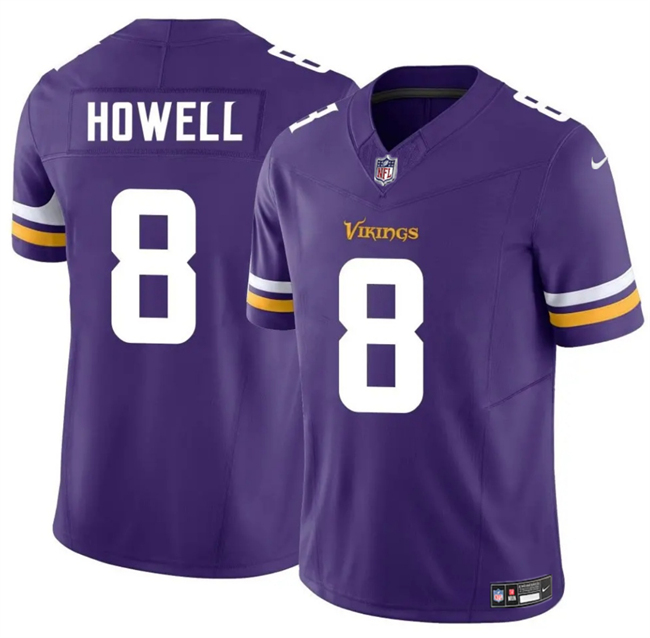 Men's Minnesota Vikings #8 Sam Howell Purple 2024 F.U.S.E. Vapor Untouchable Limited Stitched Jersey Men's Minnesota Vikings #8 Sam Howell Purple 2024 F.U.S.E. Vapor Untouchable Limited Stitched Jersey