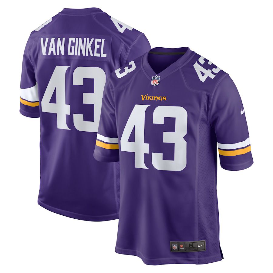 Men's Minnesota Vikings #43 Andrew Van Ginkel Purple Team Vapor Limited Jersey Men's Minnesota Vikings #43 Andrew Van Ginkel Purple Team Vapor Limited Jersey