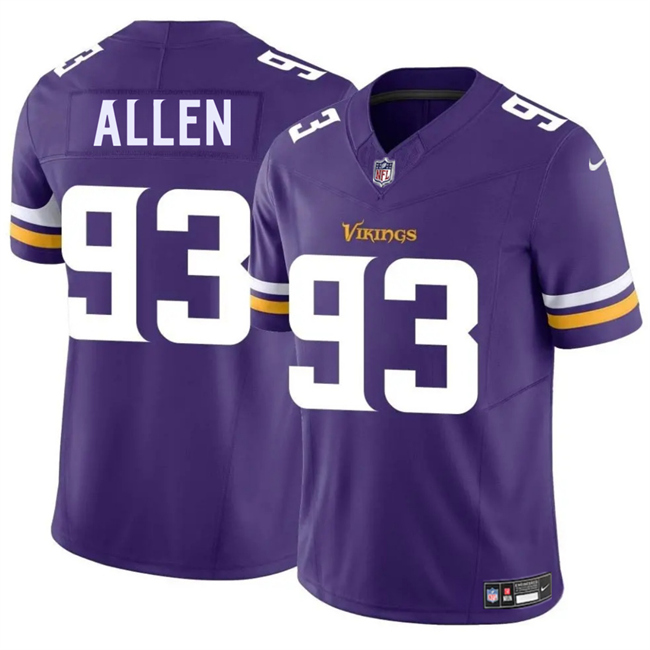 Men's Minnesota Vikings #93 Jonathan Allen Purple 2025 F.U.S.E. Vapor Untouchable Limited Stitched Jersey Men's Minnesota Vikings #93 Jonathan Allen Purple 2025 F.U.S.E. Vapor Untouchable Limited Stitched Jersey