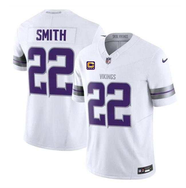 Men's Minnesota Vikings #22 Harrison Smith White 2024 F.U.S.E. With 4-Star C Patch Winter Warrior Limited Stitched Jersey Men's Minnesota Vikings #22 Harrison Smith White 2024 F.U.S.E. With 4-Star C Patch Winter Warrior Limited Stitched Jersey