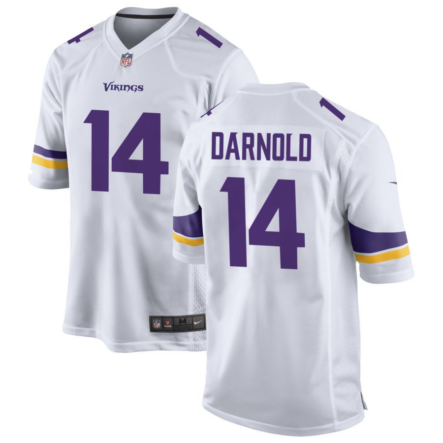 Men's Minnesota Vikings #14 Sam Darnold White Vapor Untouchable Limited Stitched Jersey Men's Minnesota Vikings #14 Sam Darnold White Vapor Untouchable Limited Stitched Jersey
