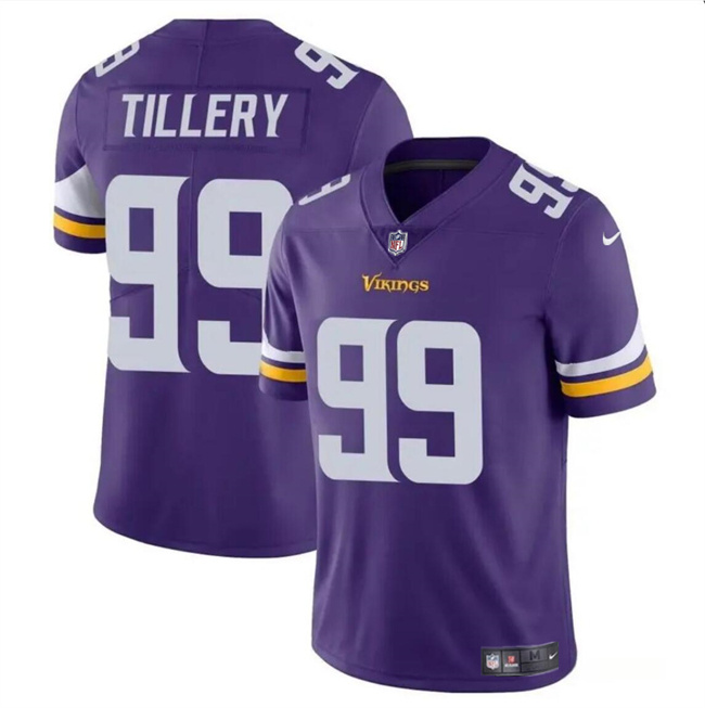Men's Minnesota Vikings #99 Jerry Tillery Purple Vapor Untouchable Limited Stitched Jersey Men's Minnesota Vikings #99 Jerry Tillery Purple Vapor Untouchable Limited Stitched Jersey