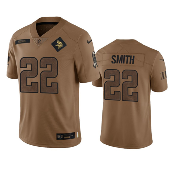 Men's Minnesota Vikings #22 Harrison Smith 2023 Brown Salute To Service Limited Stitched Jersey Men's Minnesota Vikings #22 Harrison Smith 2023 Brown Salute To Service Limited Stitched Jersey
