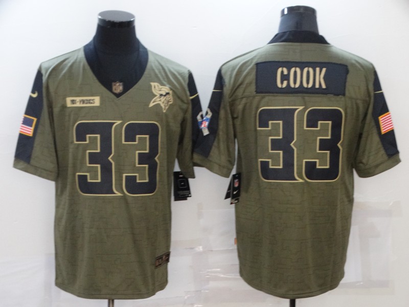 Men's Minnesota Vikings #33 Dalvin Cook Nike Olive 2021 Salute To Service Limited Player Jersey Men's Minnesota Vikings #33 Dalvin Cook Nike Olive 2021 Salute To Service Limited Player Jersey