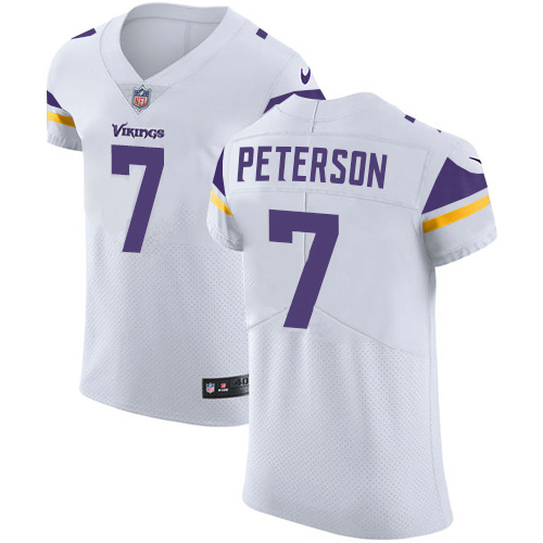 Nike Vikings #7 Patrick Peterson White Men's Stitched NFL New Elite Jersey Nike Vikings #7 Patrick Peterson White Men's Stitched NFL New Elite Jersey