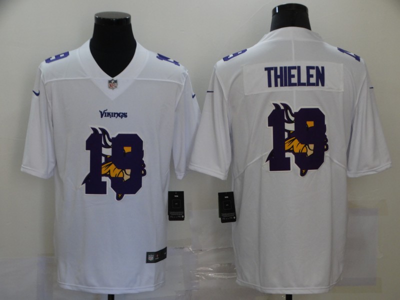 Nike Vikings 19 Adam Thielen White Shadow Logo Limited Jersey Nike Vikings 19 Adam Thielen White Shadow Logo Limited Jersey