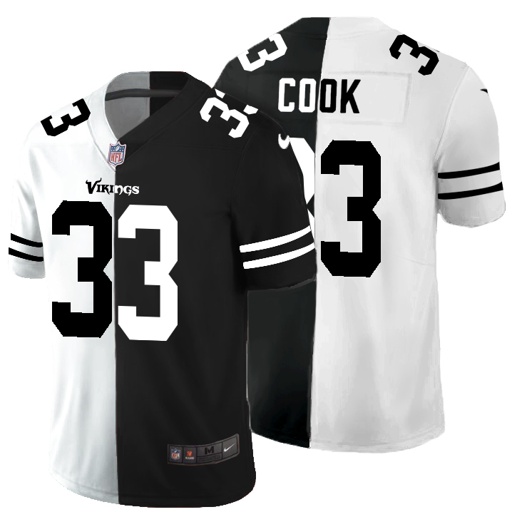 Minnesota Vikings #33 Dalvin Cook Men's Black V White Peace Split Nike Vapor Untouchable Limited NFL Jersey Minnesota Vikings #33 Dalvin Cook Men's Black V White Peace Split Nike Vapor Untouchable Limited NFL Jersey