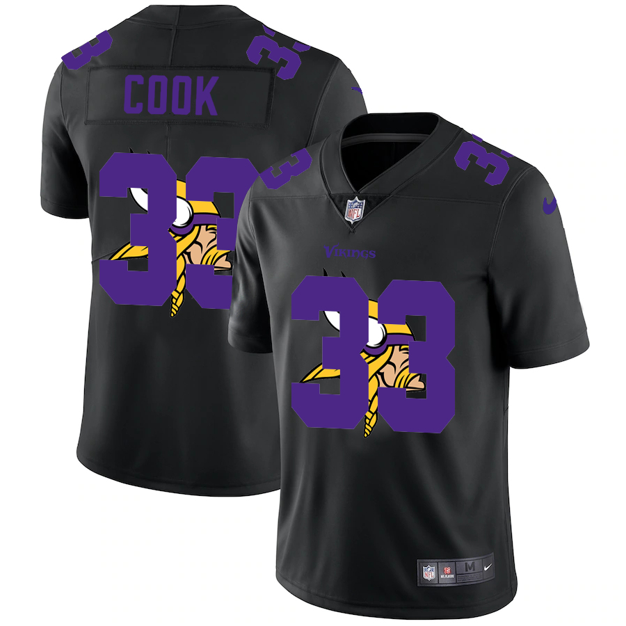 Minnesota Vikings #33 Dalvin Cook Men's Nike Team Logo Dual Overlap Limited NFL Jersey Black Minnesota Vikings #33 Dalvin Cook Men's Nike Team Logo Dual Overlap Limited NFL Jersey Black