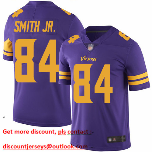 Vikings #84 Irv Smith Jr. Purple Men's Stitched Football Limited Rush Jersey