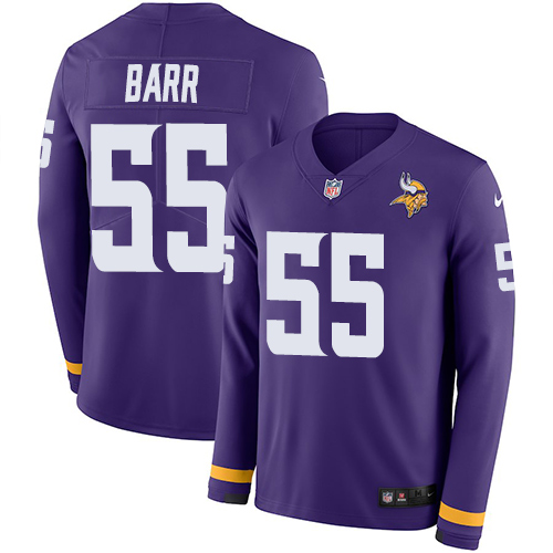 Nike Vikings #55 Anthony Barr Purple Team Color Men's Stitched NFL Limited Therma Long Sleeve Jersey Nike Vikings #55 Anthony Barr Purple Team Color Men's Stitched NFL Limited Therma Long Sleeve Jersey