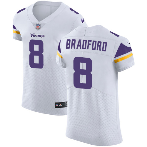 Nike Vikings #8 Sam Bradford White Men's Stitched NFL Vapor Untouchable Elite Jersey Nike Vikings #8 Sam Bradford White Men's Stitched NFL Vapor Untouchable Elite Jersey