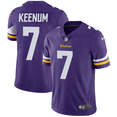 Nike Vikings #7 Case Keenum Purple Team Color Men's Stitched NFL Vapor Untouchable Limited Jersey Nike Vikings #7 Case Keenum Purple Team Color Men's Stitched NFL Vapor Untouchable Limited Jersey