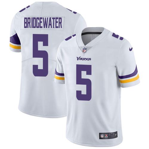 Nike Vikings #5 Teddy Bridgewater White Men's Stitched NFL Vapor Untouchable Limited Jersey Nike Vikings #5 Teddy Bridgewater White Men's Stitched NFL Vapor Untouchable Limited Jersey
