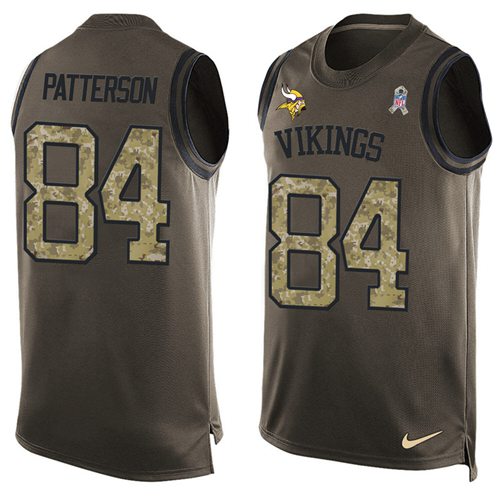 Nike Vikings #84 Cordarrelle Patterson Green Men's Stitched NFL Limited Salute To Service Tank Top Jersey Nike Vikings #84 Cordarrelle Patterson Green Men's Stitched NFL Limited Salute To Service Tank Top Jersey