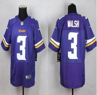 New Minnesota Vikings #3 Blair Walsh Purple Team Color Men's Stitched NFL Elite Jersey New Minnesota Vikings #3 Blair Walsh Purple Team Color Men's Stitched NFL Elite Jersey