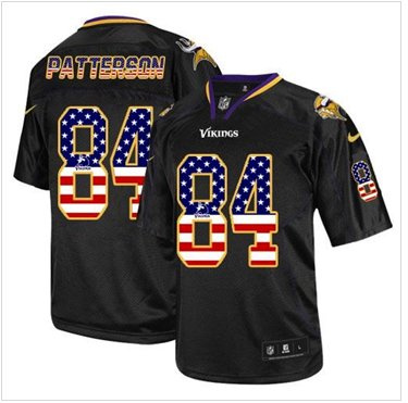 NEW Minnesota Vikings #84 Cordarrelle Patterson Black NFL Elite USA Flag Fashion Jersey NEW Minnesota Vikings #84 Cordarrelle Patterson Black NFL Elite USA Flag Fashion Jersey