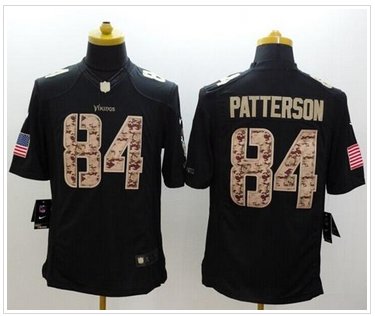 New Minnesota Vikings #84 Cordarrelle Patterson Black NFL Limited Salute to service jersey New Minnesota Vikings #84 Cordarrelle Patterson Black NFL Limited Salute to service jersey