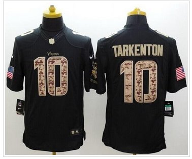 New Minnesota Vikings #10 Fran Tarkenton Black NFL Limited Salute to service jersey New Minnesota Vikings #10 Fran Tarkenton Black NFL Limited Salute to service jersey