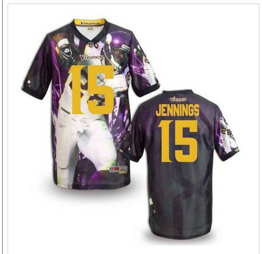 Minnesota Vikings #15 JENNINGS Men's Stitched NFL Elite Fanatical Version Jersey (3)