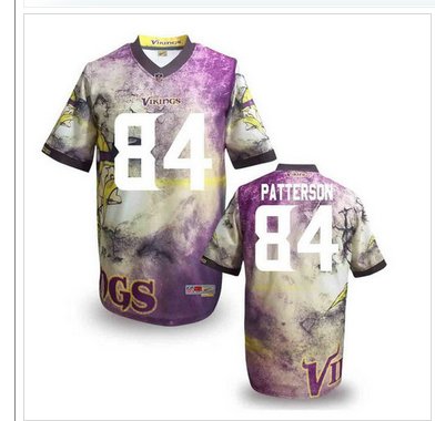 Minnesota Vikings #84 PATTERSON Men's Stitched NFL Elite Fanatical Version Jersey (9)