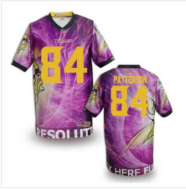 Minnesota Vikings #84 PATTERSON Men's Stitched NFL Elite Fanatical Version Jersey (2)