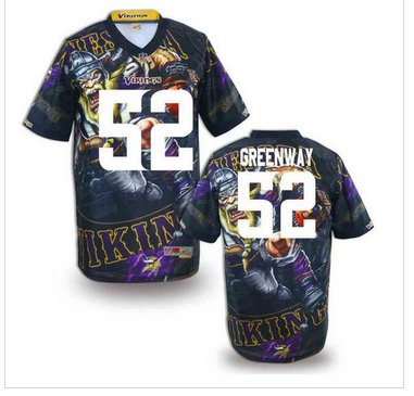 Minnesota Vikings #52 GREENWAY Men's Stitched NFL Elite Fanatical Version Jersey (1)