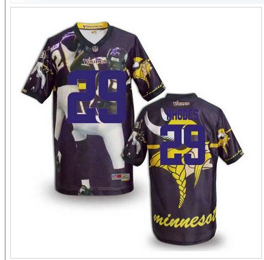 Minnesota Vikings #29 RHODES Men's Stitched NFL Elite Fanatical Version Jersey (4)