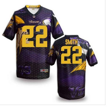 Minnesota Vikings #22 AMITH Men's Stitched NFL Elite Fanatical Version Jersey (6)