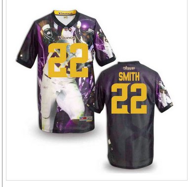 Minnesota Vikings #22 AMITH Men's Stitched NFL Elite Fanatical Version Jersey (3)