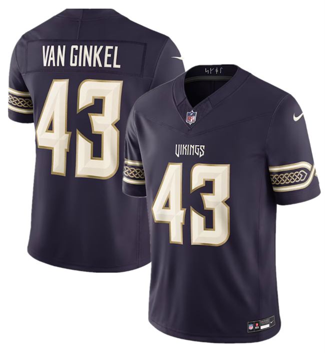 Men's Minnesota Vikings #43 Andrew Van Ginkel Deep Purple 2026 F.U.S.E. Rivalries Collection Limited Stitched Football Jersey