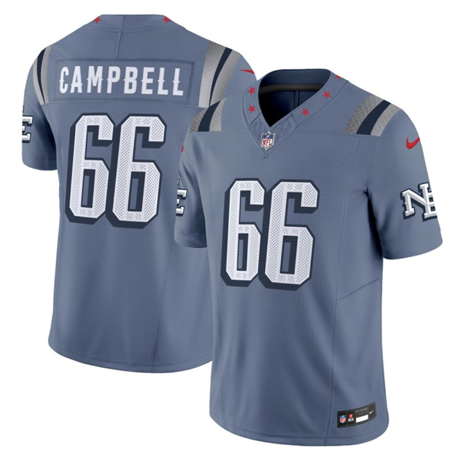 Men's New England Patriots #66 Will Campbell 2025 F.U.S.E. “Rivalries” Vapor Limited Stitched Football Jersey Men's New England Patriots #66 Will Campbell 2025 F.U.S.E. “Rivalries” Vapor Limited Stitched Football Jersey